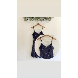 Modcloth Navy Seahorse Print Sundress Mini A Line Size 8 C203